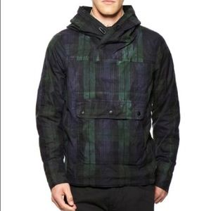 AllSaints Waxed Plaid Anorak Mens Size L